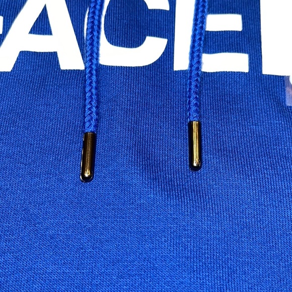 The North Face fleece blue logo sweatshirt hoodie pullover - Picture 2 of 8